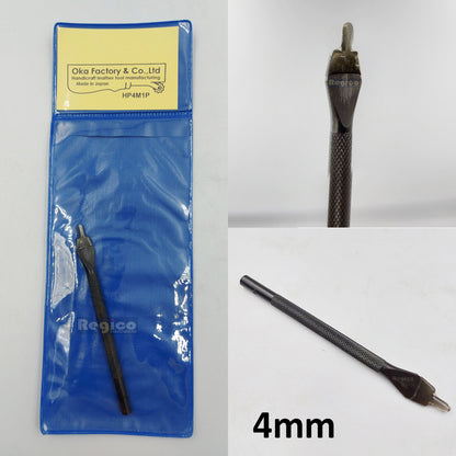 Oka (3mm-5mm) 1 Pronged Pointed Chisel Diamond Hole Punch for Leatherworking Leather Craft Tools