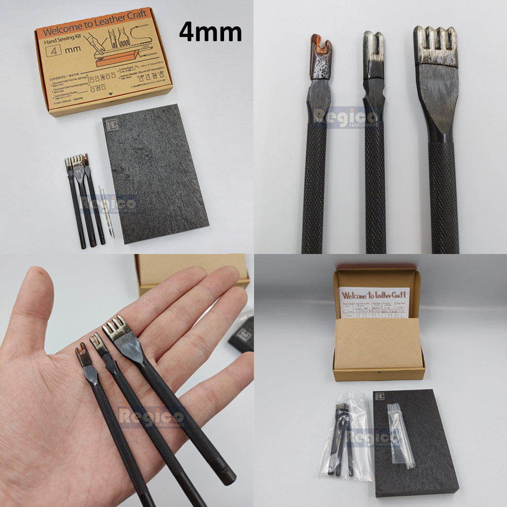 Oka Diamond Hole Punch Set Hand Sewing Kit Made in Japan Leather craft Leatherwork Set