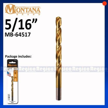 Montana Titanium Round Shank Drill Bit