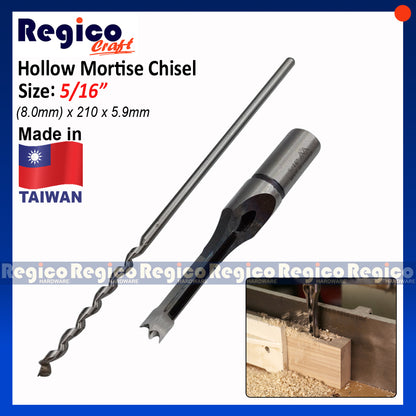 Regicocraft Hollow Square Hole Saw Mortiser Mortise Mortising Chisel Drill Wood Bit