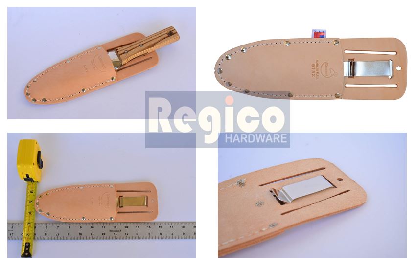 Kanroot Made in USA Top Grain Leather Knife Tool Pouch with Belt Clip 518x