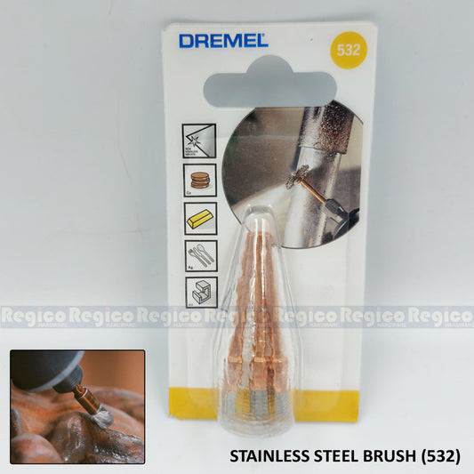 Dremel 3.2mm Polishing Brass Brush Stainless Steel Wire Bristle 532 537 Dremel Accessories
