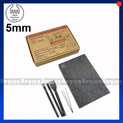 Oka Diamond Hole Punch Set Hand Sewing Kit Made in Japan Leather craft Leatherwork Set