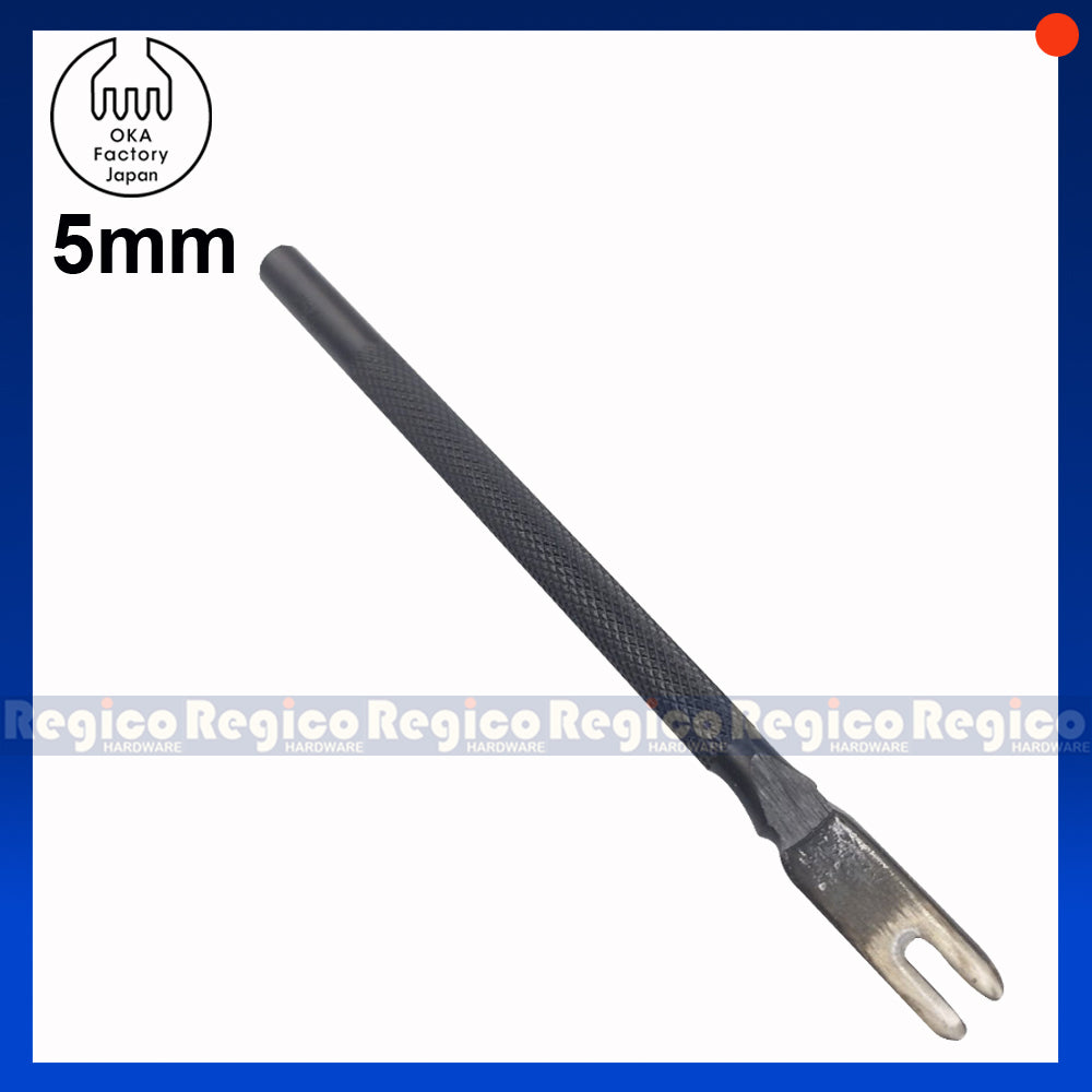 Oka (3mm-5mm) 2 Prong Pointed Chisel Diamond Hole Punch for Leatherworking Leather Craft Tools
