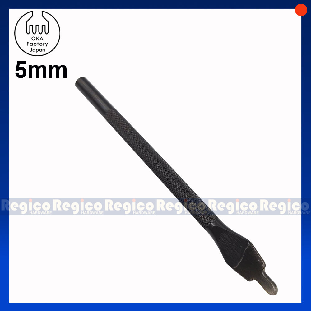 Oka (3mm-5mm) 1 Pronged Pointed Chisel Diamond Hole Punch for Leatherworking Leather Craft Tools