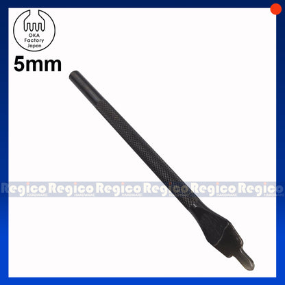 Oka (3mm-5mm) 1 Pronged Pointed Chisel Diamond Hole Punch for Leatherworking Leather Craft Tools