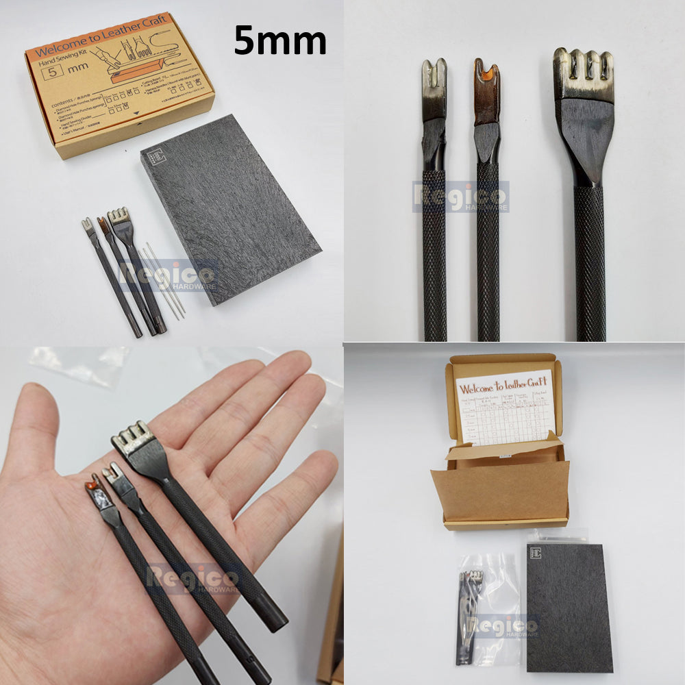 Oka Diamond Hole Punch Set Hand Sewing Kit Made in Japan Leather craft Leatherwork Set
