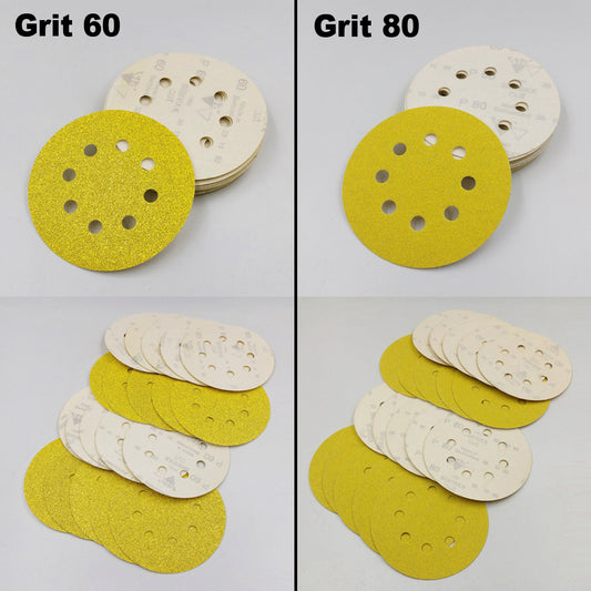 SIA 5" Velcro Sanding Disc for Random Orbital Sander 20pcs.