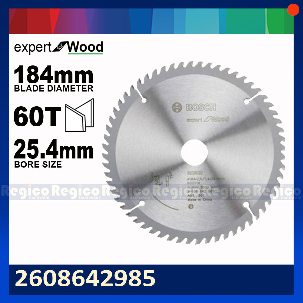 BOSCH 184mm 7 1/4 inches Expert for Wood Circular Saw Blade Original Genuine Bosch Acc #42984 #42985