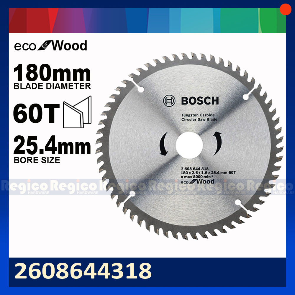 BOSCH 180mm 7 Inches Eco For Wood Circular Saw Blade Bosch Acc #44317 #44318