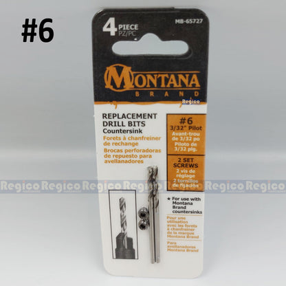 Montana Replacement Countersink Drill Bits
