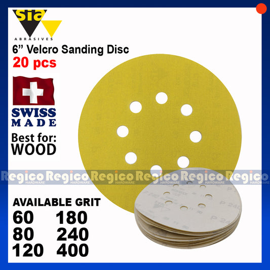 SIA  6" 150mm Velcro Sanding Disc20pcs #1960 #1961