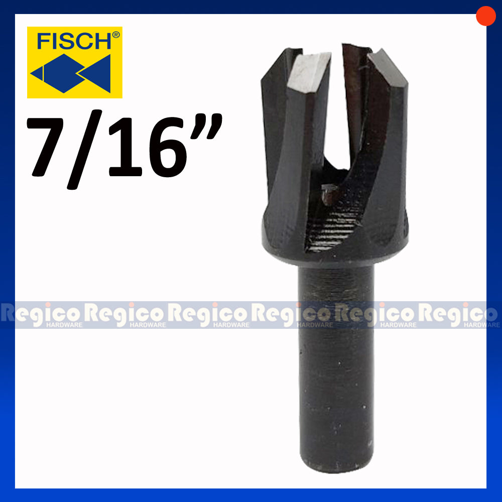 Fisch Tools Plug Cutter 8mm 1/4" inch 1/2" inch 3/18" inch 7/16" inch
