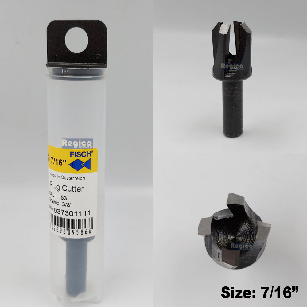Fisch Tools Plug Cutter 8mm 1/4" inch 1/2" inch 3/18" inch 7/16" inch