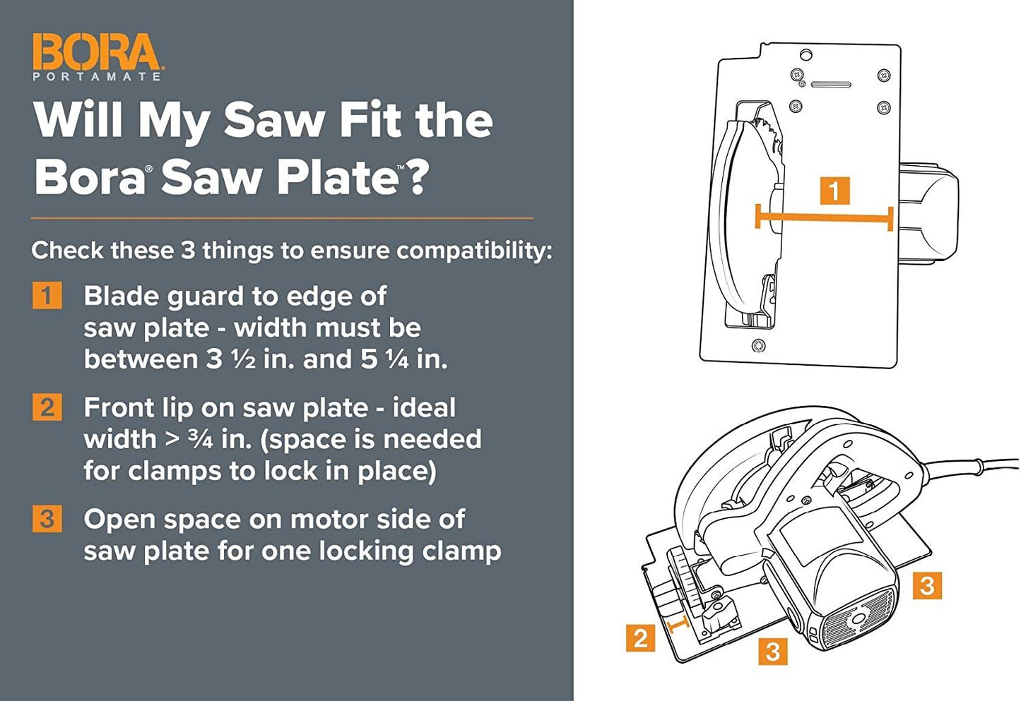 Bora NGX Compact Set Clamp Edge Combo Kit Rip Guide and 24" Guide Rail and 25" Extension Rail 544300