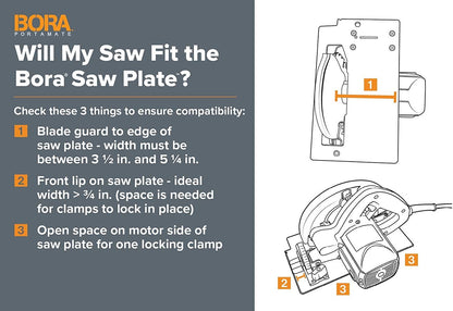 Bora NGX Compact Set Clamp Edge Combo Kit Rip Guide and 24" Guide Rail and 25" Extension Rail 544300