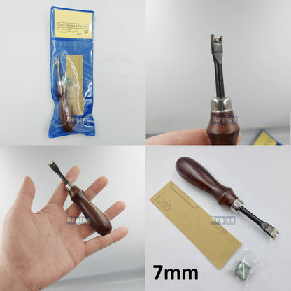 Oka 6mm to 8mm French Edge Beveler Skiving Edge for Leatherworking Leather Craft Tools