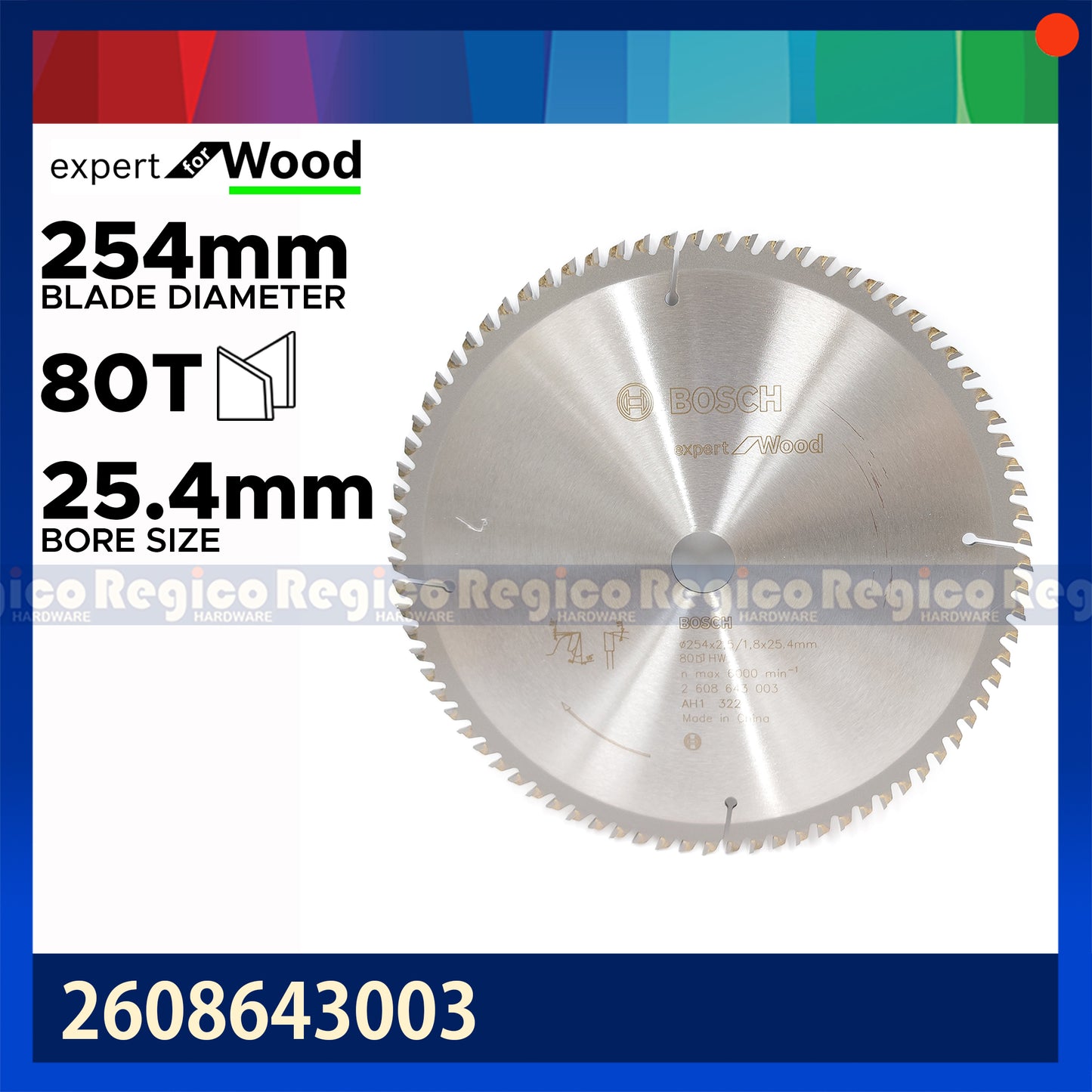 Bosch 254mm 40T 80T 10 inches Expert for wood Circular Saw Blade Bosch Accessories