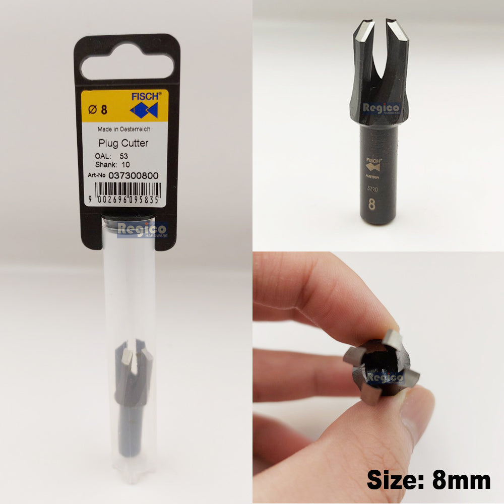 Fisch Tools Plug Cutter 8mm 1/4" inch 1/2" inch 3/18" inch 7/16" inch