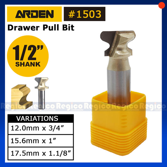 Arden #1503 1/2 Shank Arc Nail Drawer Pull Bit Slotting Milling Cutter Router Bit