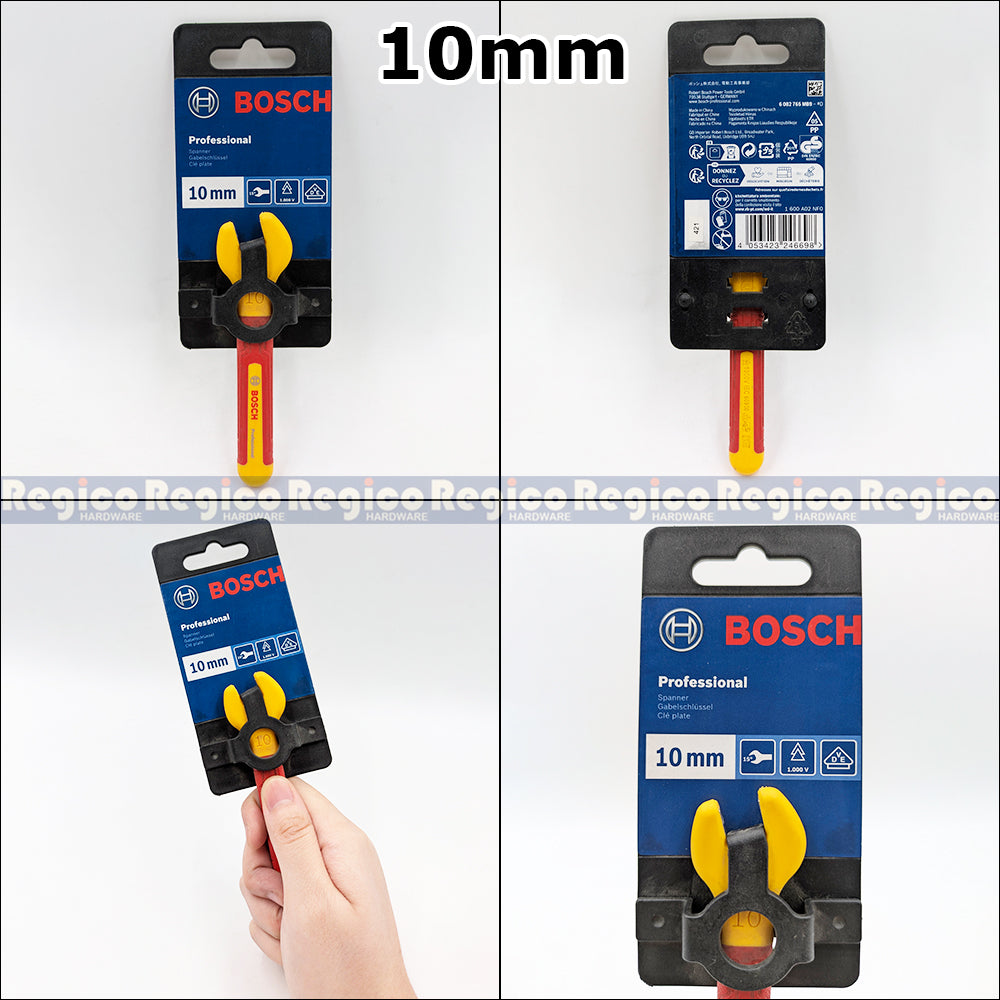 BOSCH VDE Open End Wrench 13mm | Insulated Spanner 1000V | Electrical Electrician Bosch Hand Tools