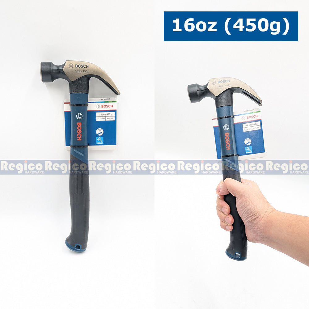 BOSCH Professional Claw Hammer Curved Nail Hammer Martilyo for Woodworking 12oz 16oz 20oz Bosch Hand Tool