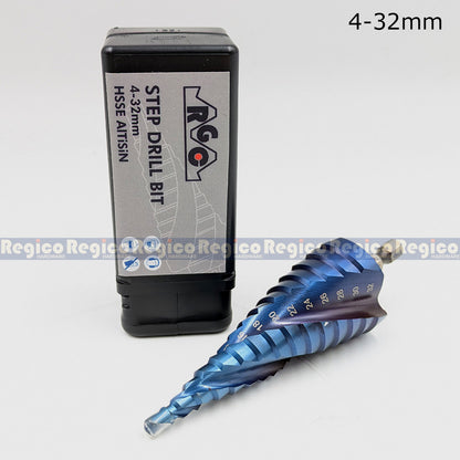 RGC AlTiSiN Coating 3 Flute Spiral Step Drill Bit