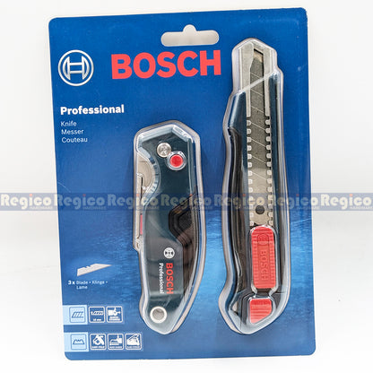 Bosch Knife Set 2pcs Snap Off Cutter Folding Utility Knife Set Bosch Hand Tools (1600A016BM)