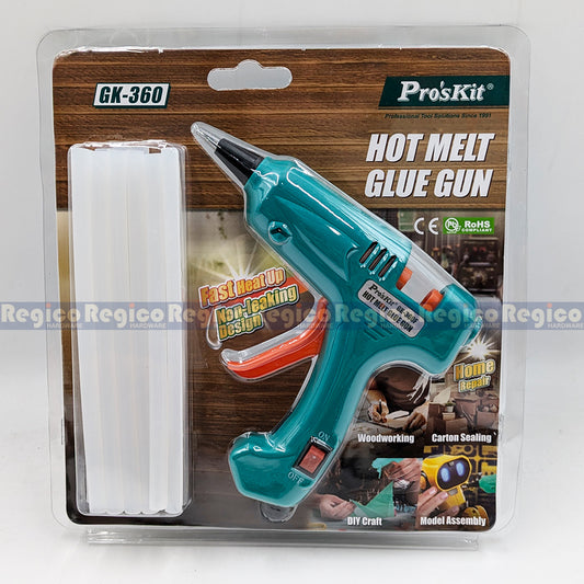 Proskit 7mm 20W Hot Melt Glue Gun 12PCS Glue Stick GK-360F