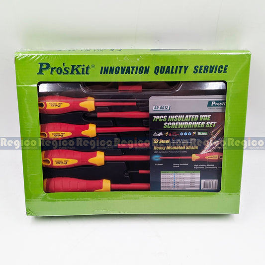 Proskit 7pcs Insulated 1000v Screwdriver Set for Electrical Electronics Maintenance Repair SD-8012