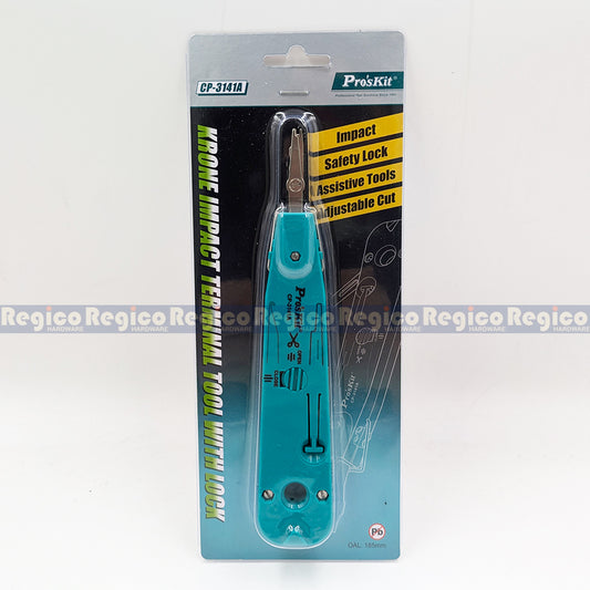 Proskit Krone Impact 110 Network Cable Insertion Terminal board crimping device with Safety lock telephone wire cutter CP-3141A