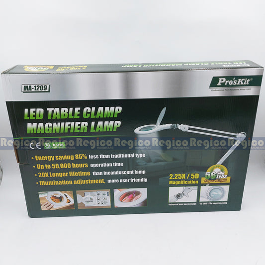 ProsKit 9W Led Table Clamp Magnifier Lamp MA-1209LI