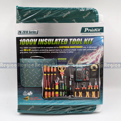 Proskit 1000v Insulated Tool Kit for Electrical repair maintenance PK-2810