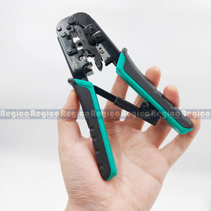 ProsKit 190mm 4P 6P 8P Telecom Crimping Cutter Cutting Electrical Pliers CP-376TR