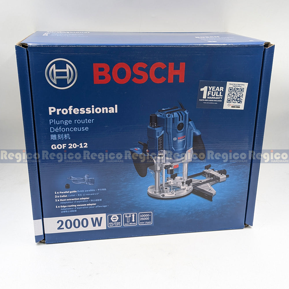 Bosch GOF 20-12 Plunge Router with Parallel Guide Bosch Blue Line
