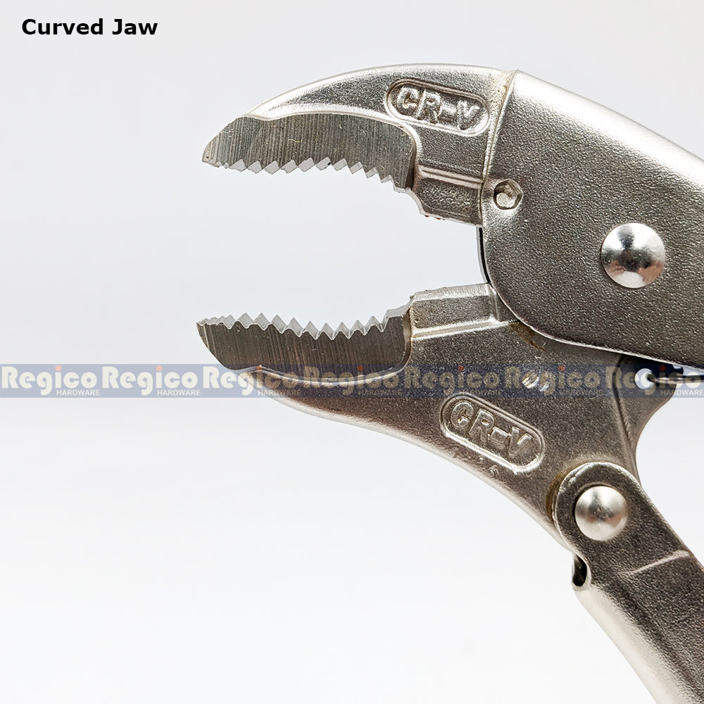 Showa 250mm Lock Jaw Pliers with Wire Cutting Straight Curved