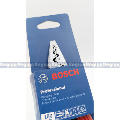 Bosch VDE Crimping Pliers 180mm Electrical Plies Bosch Hand Tools (1600A02NE6)
