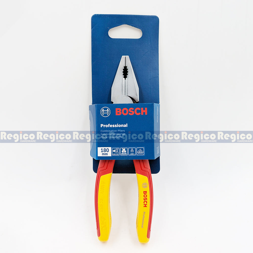 Bosch VDE Combination Plier 180mm Bosch Hand Tools (1600A02NE1)