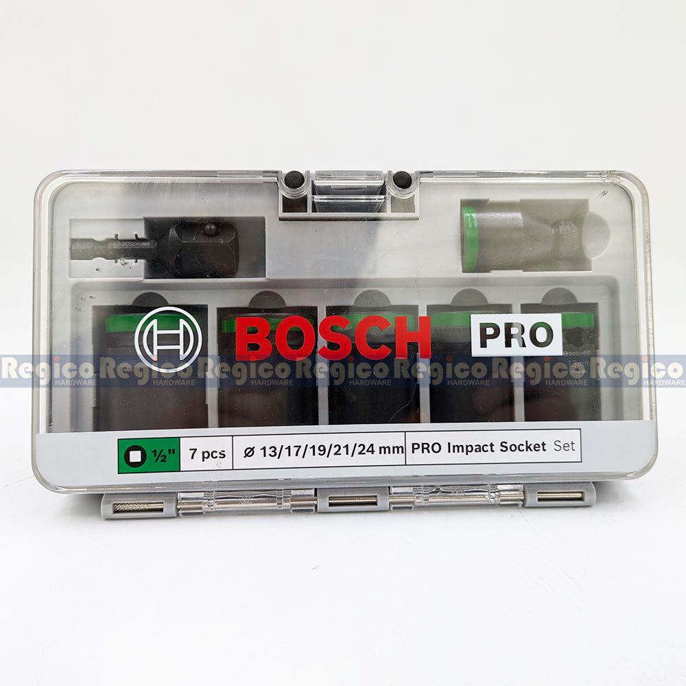 Bosch Pro 1/2 Drive Impact Socket Set 13m - 24mm Bosch Accessories 2608003032