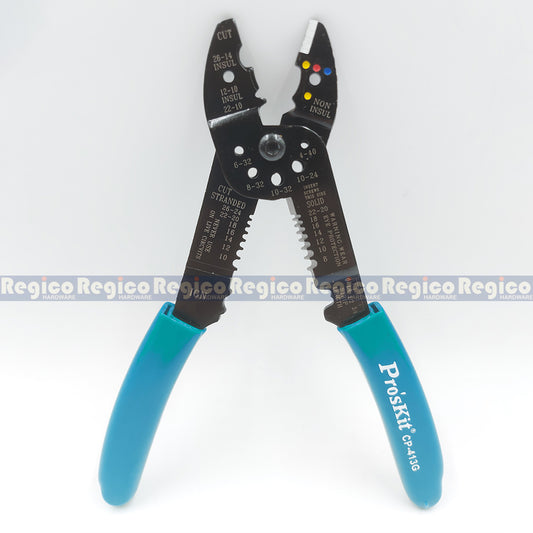 Proskit 8in Heavy Duty Carbon Steel Wire Cutter Stripper CP-413G