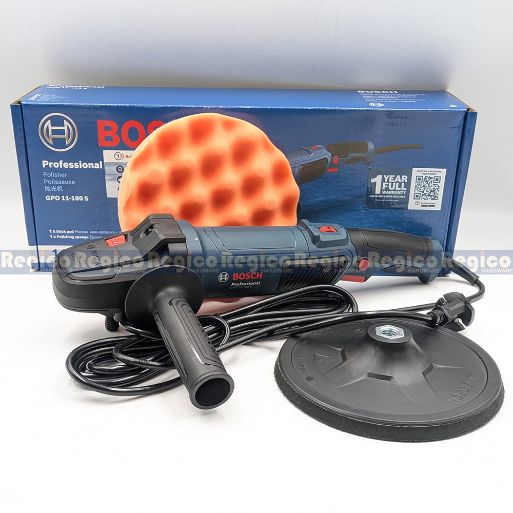 Bosch GPO 11-180S Polisher low noise with Variable Speed Bosch Blue Line