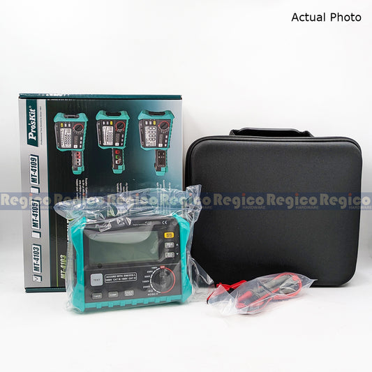 Proskit Digital Insulation Tester with Insulation Performance Evaluation with DAR&PI Measurement for Cable Detection MT-4103 Regico