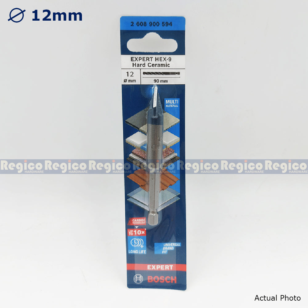 Bosch Expert Hex-9 Hard Ceramic Multimaterial Drill Bit for Impact Drill Driver  3mm 4mm 5mm 6mm 8mm 10mm 12mm Bosch Accessories