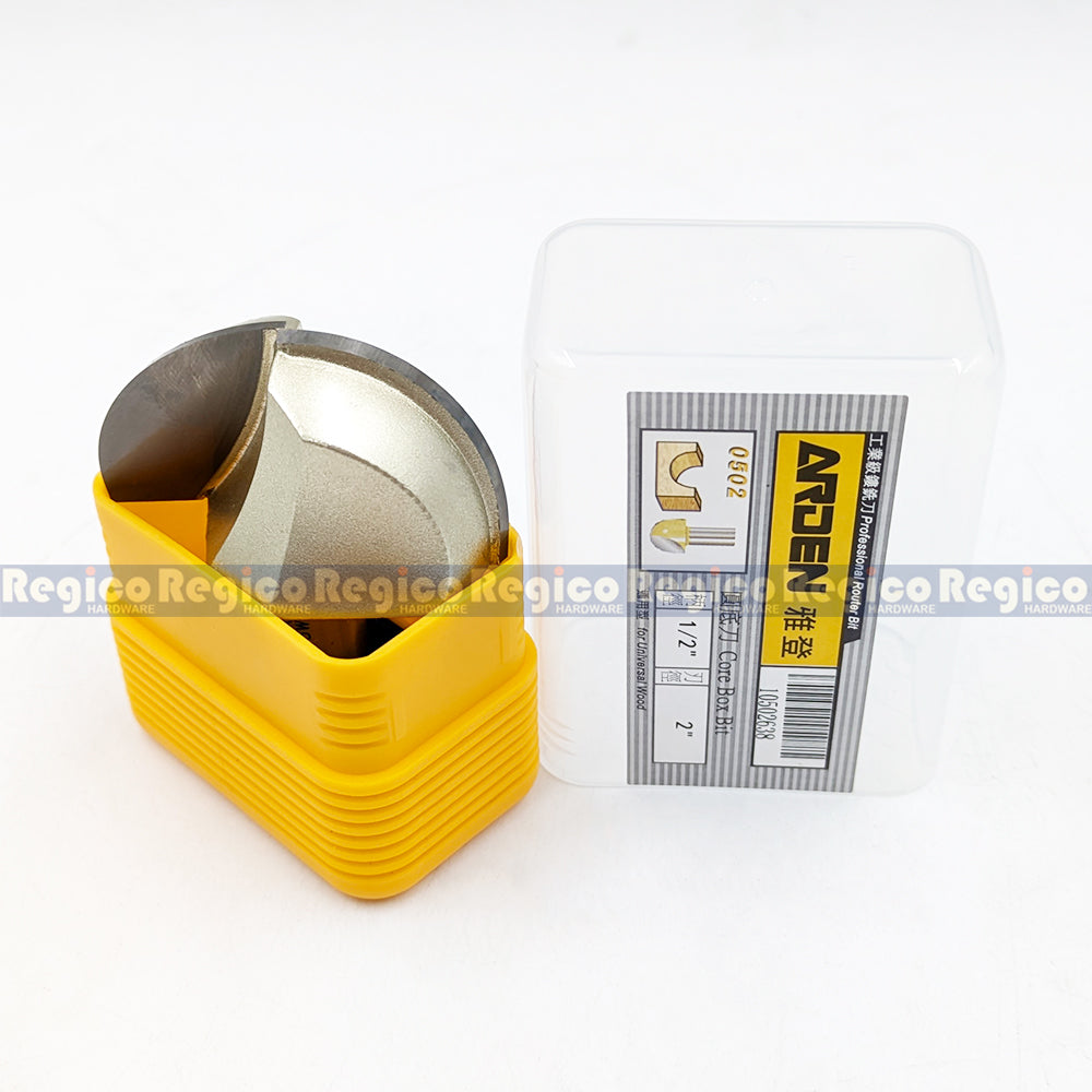 ARDEN 1/2 Shank Round Nose Core Box Cutter Bit Router Bit #0502