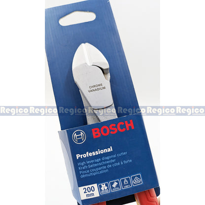 Bosch 200mm VDE High Leverage Diagonal Side Cutters (1600A02NE2)