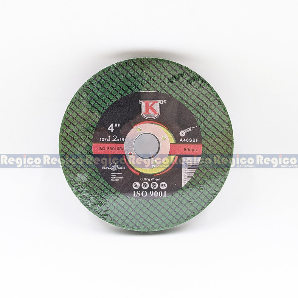K Brand 4" (107mm) Metal Cutting Disc Cut Off Wheel for Angle Grinder Steel Pipe Bar Sheet Metal (10pcs pack)
