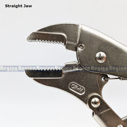Showa 250mm Lock Jaw Pliers with Wire Cutting Straight Curved