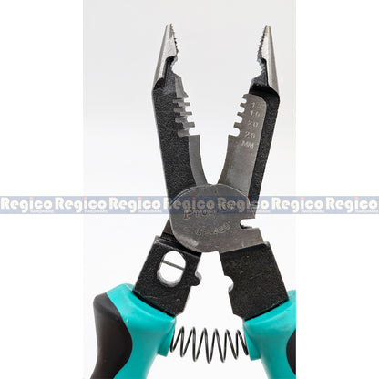 Proskit 5 in 1 Multifunctional Electrician's Pliers Clamping. Stripping, Cutting, Crimping, Splitting, Alloy Steel CP-420