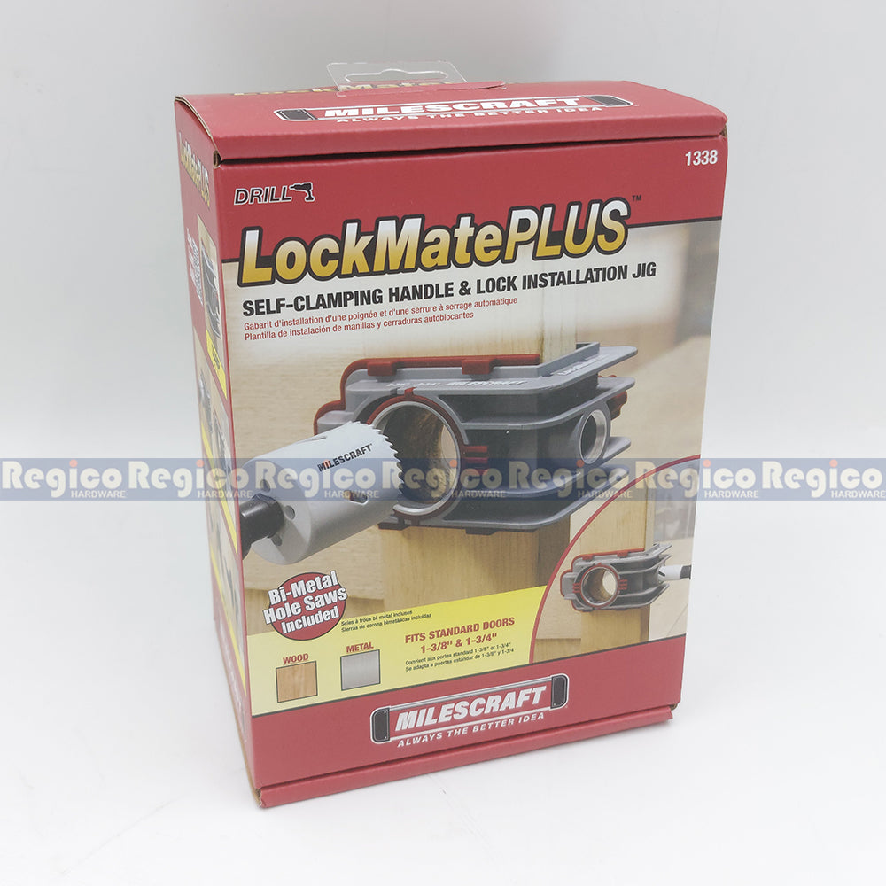 Milescraft Lockmate 1338 DIY Lock Knob Installation Jig Attachment Kit