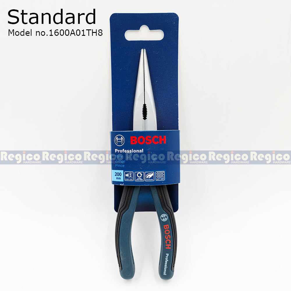 Bosch 200mm VDE & Standard Straight Long Nose Pliers 1600A02NE3 1600A02NE3 Bosch Hand Tools